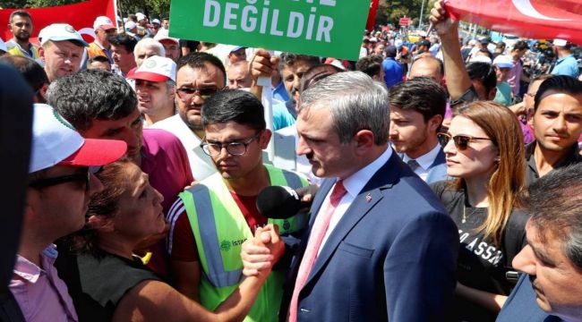  İL BAŞKANIMIZDAN İBB ÖNÜNDE EYLEM YAPAN İŞÇİLERE DESTEK