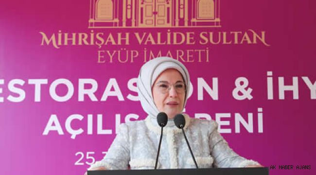 Emine Erdoğan, Mihrişah Valide Sultan Eyüp İmareti Restorasyonu Açılış Töreni’ne katıldı