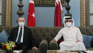 Cumhurbaşkanı Erdoğan, Katar Emiri Şeyh Temim ile görüştü